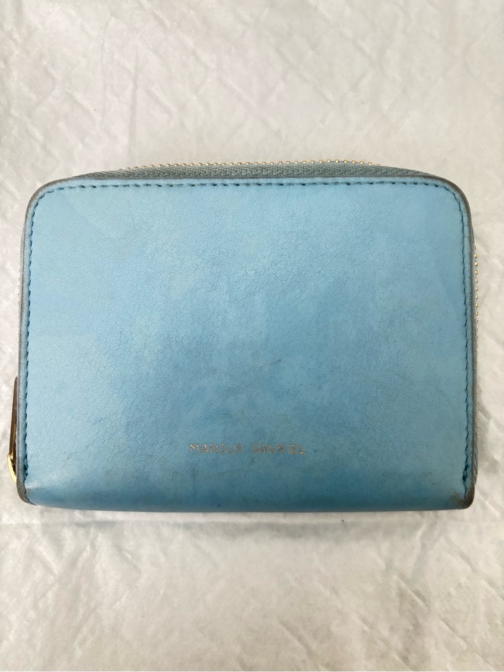 MANSUR GAVRIEL LT BLUE SMALL WALLET